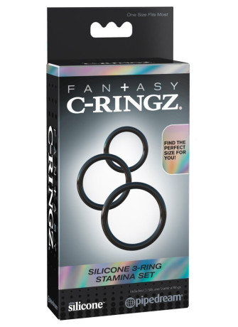 Silicone 3-Ring Stamina Set